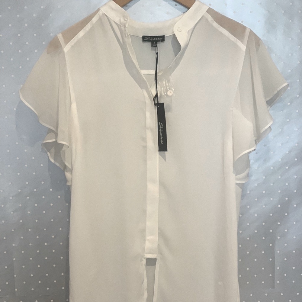 Shinestar Button Down Top